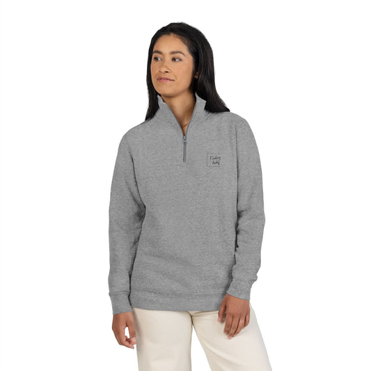Motivational Unisex Fleece Pullover with Embroidery