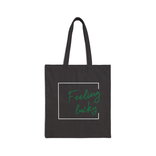 Feeling Lucky Cotton Canvas Tote Bag - Eco-Friendly Shopper for Every Occasion