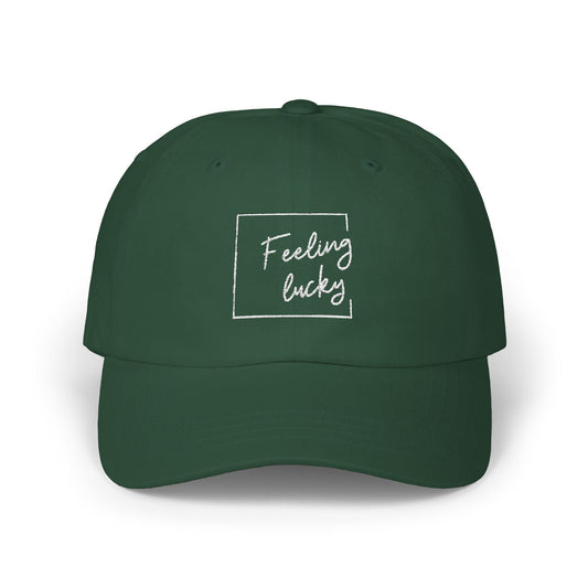 Feeling Lucky Classic Dad Cap - Stylish Green Hat for Casual Outings, Celebrations & Everyday Wear